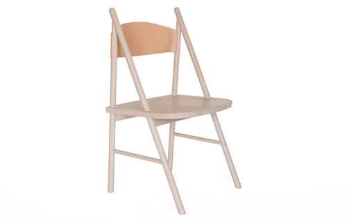 Cress Chair by Sun at Six - Nude Wood + Natural Leather.