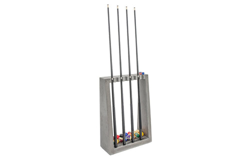 James De Wulf Cue Rack for Pool Table by De Wulf - Natural Tone Concrete.