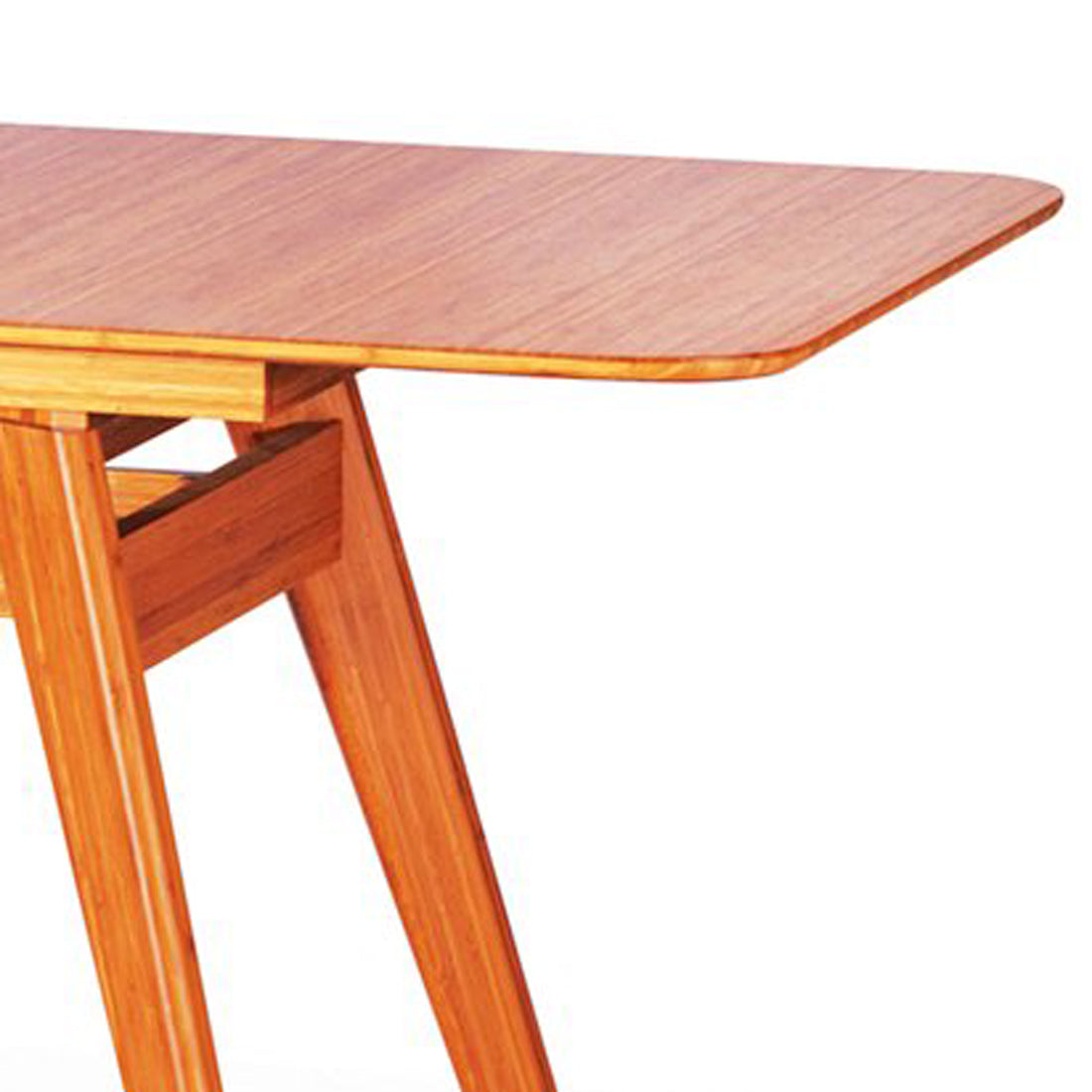 Currant Extendable Dining Table by Greenington, showing closeup view of dining table in caramelized.