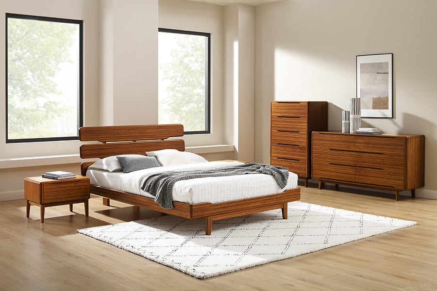 Currant Five Drawer Chest by Greenington, showing currant five drawer chest in live shot.