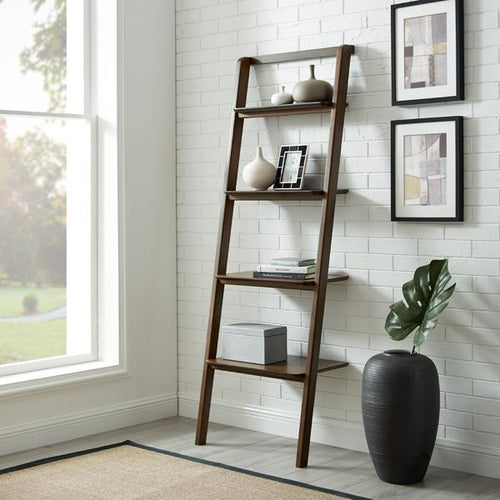 Currant Leaning Bookshelf by Greenington, showing currant leaning bookshelf in live shot.