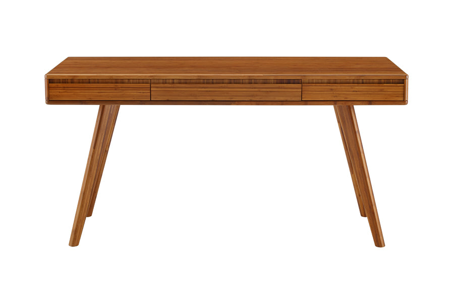 Currant Writing Desk by Greenington, showing front view of currant writing desk in amber.