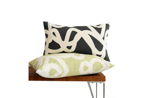 Current Printed Linen Pillow by Area