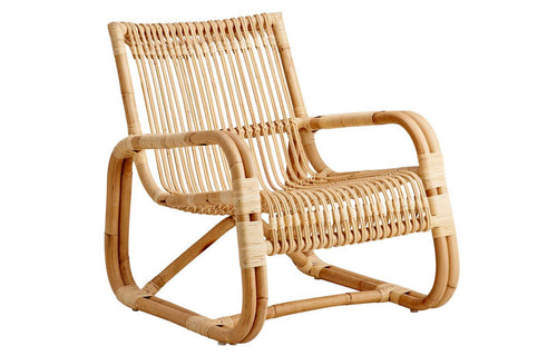 Curve Indoor Lounge Chair by Cane-Line - Natural Rattan.