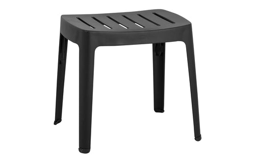 Cut Stool by Cane-Line - Black Aluminum, No Cushion.