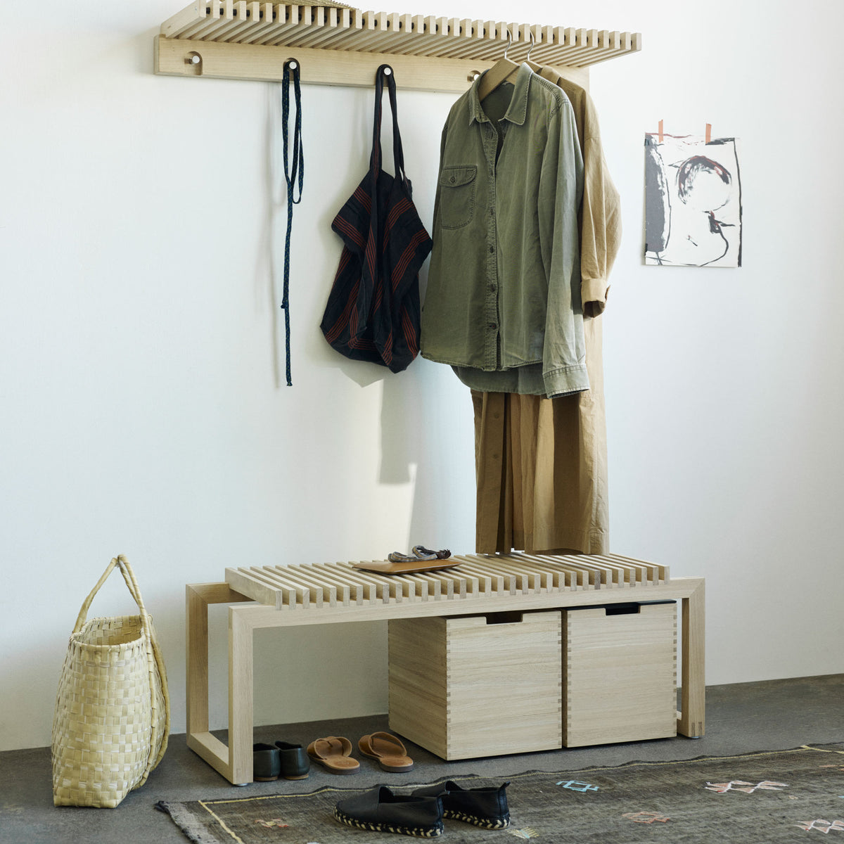 Cutter Box by Skagerak, showing cutter boxes with cutter bench in live shot.