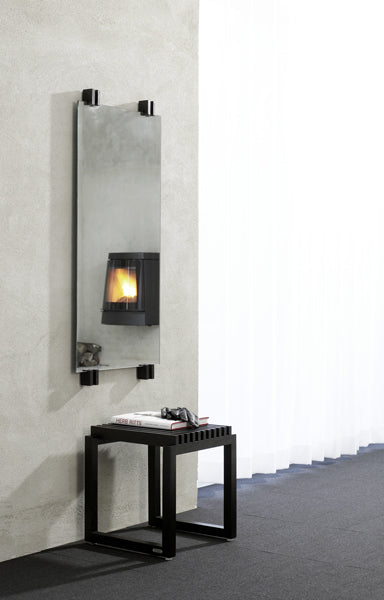 Cutter Mirror by Skagerak, showing cutter mirror with cutter stool in live shot.