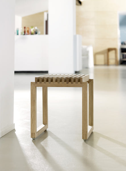 Cutter Stool by Skagerak, showing cutter stool in live shot.