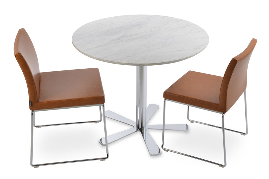 Daisy 5 Star Coffee Table by SohoConcept, showing daisy 5 star coffee table with chairs.