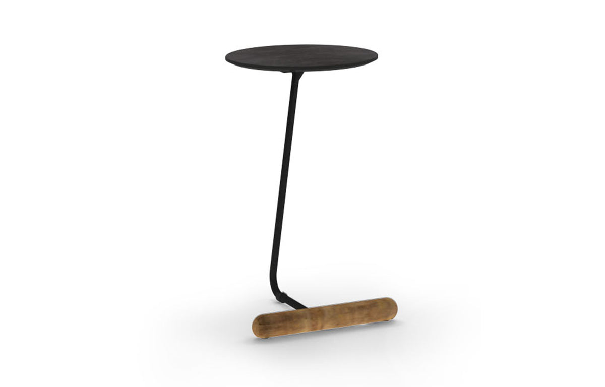 Daisy C Table by Mamagreen - Black Sand Aluminum, Slate HPL.