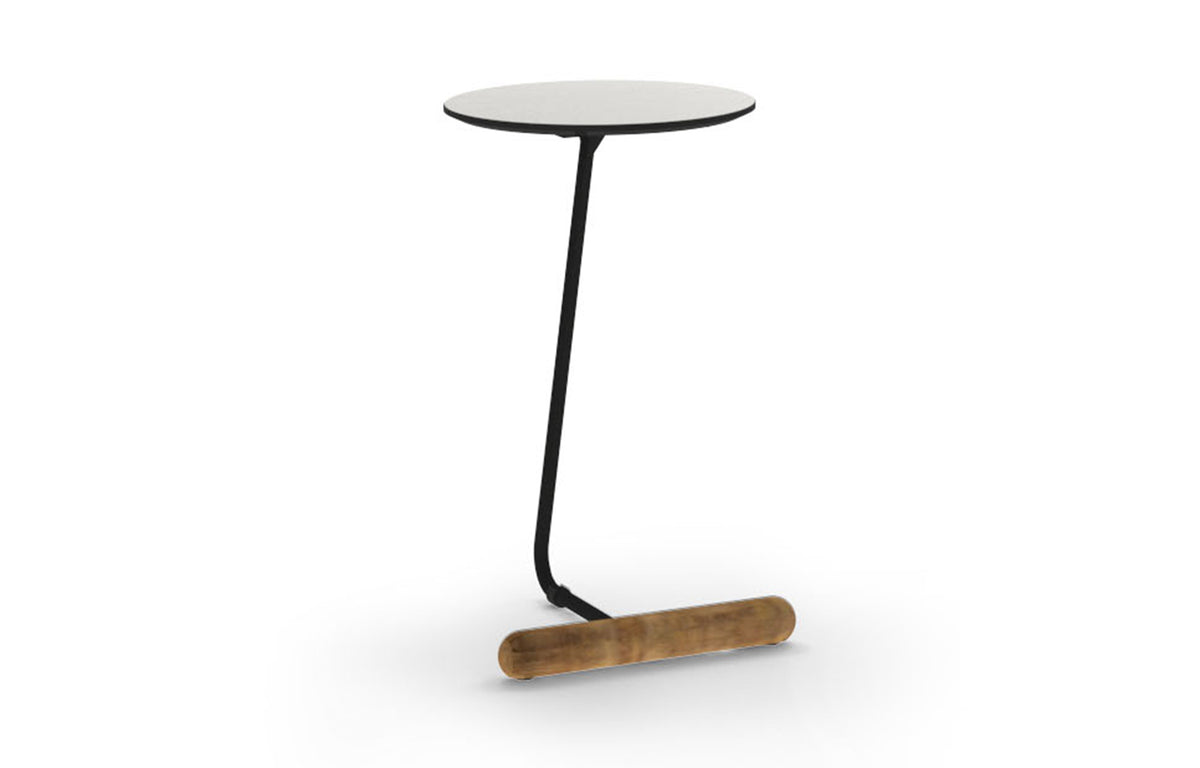 Daisy C Table by Mamagreen - Anthracite Sand Aluminum, Alpes White HPL.