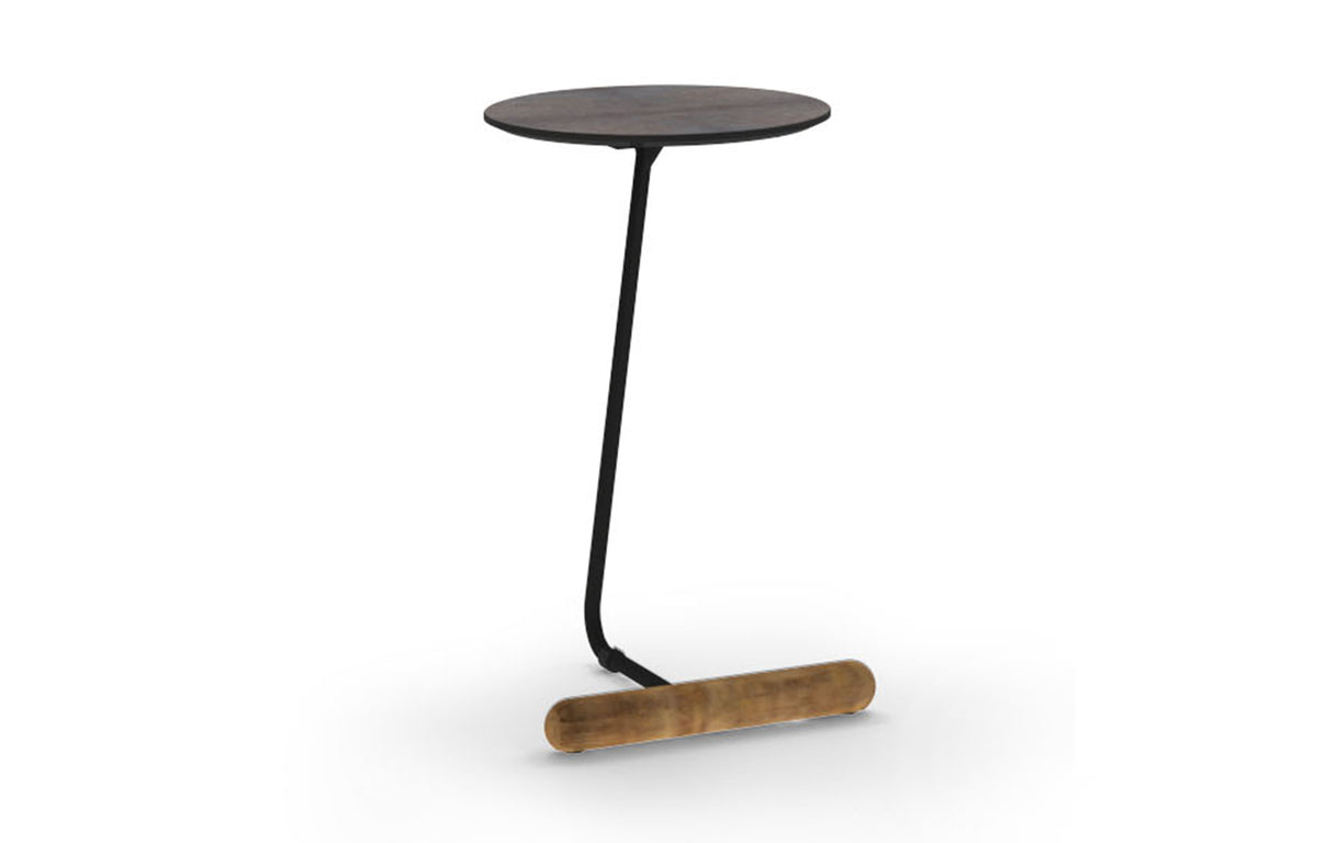 Daisy C Table by Mamagreen - Anthracite Sand Aluminum, Laterite HPL.