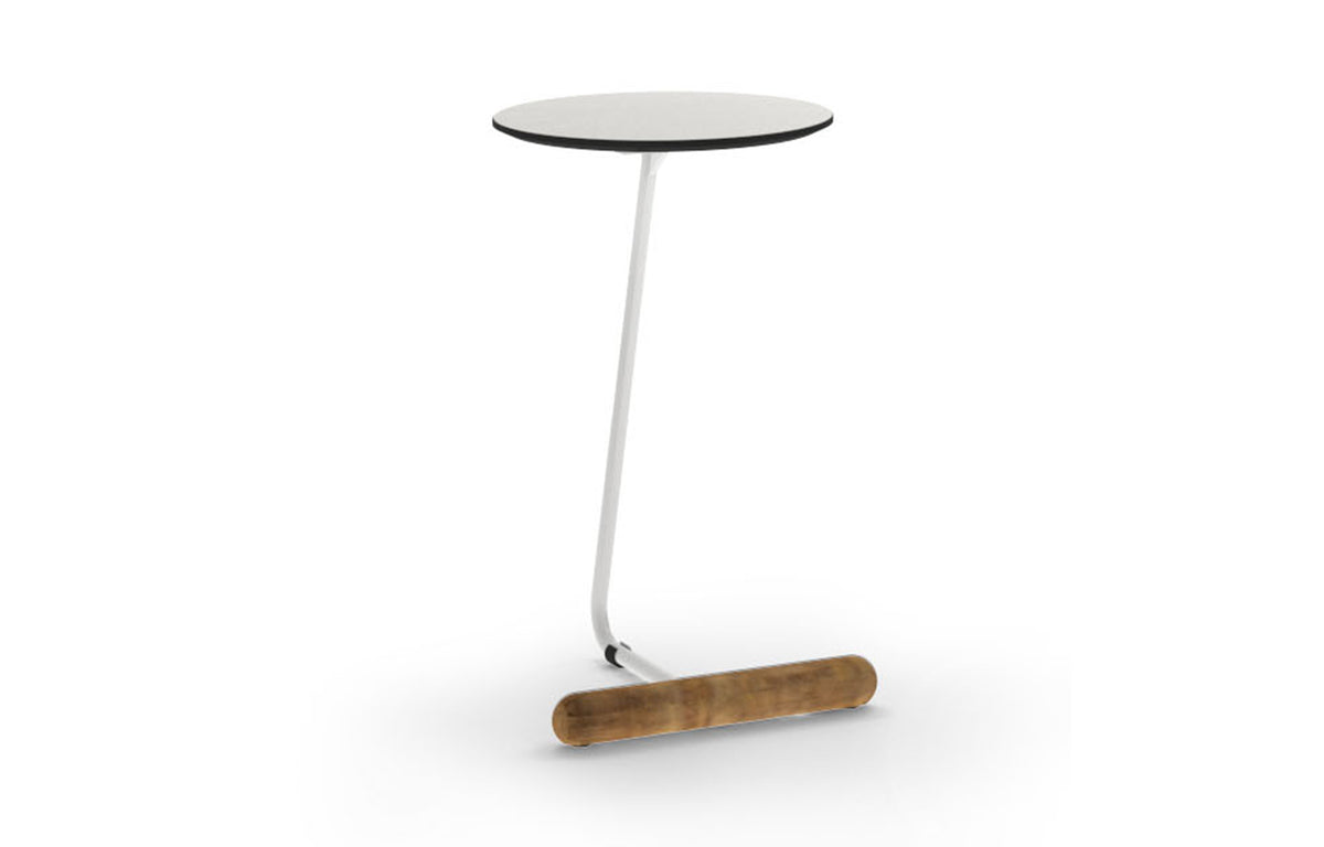 Daisy C Table by Mamagreen - Urban White Gloss Aluminum, Alpes White HPL.