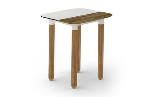 Daisy Side Table by Mamagreen - White Sand Aluminum, Alpes White HPL.