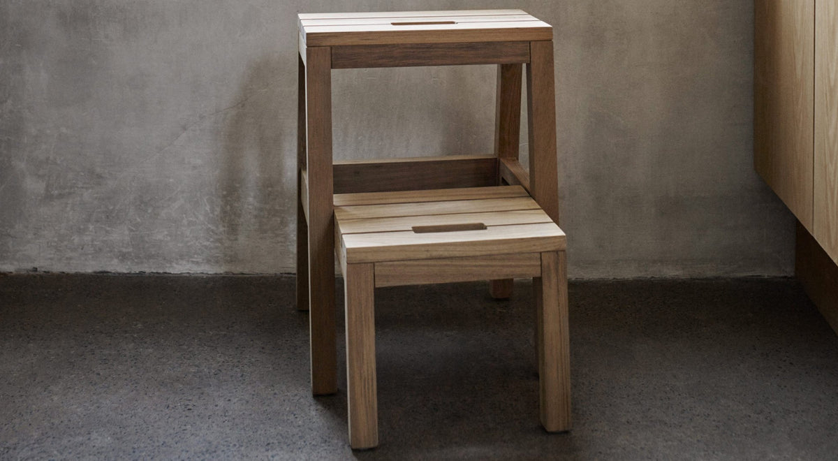 Dania Step Ladder By Skagerak, showing dania step ladder in live shot.