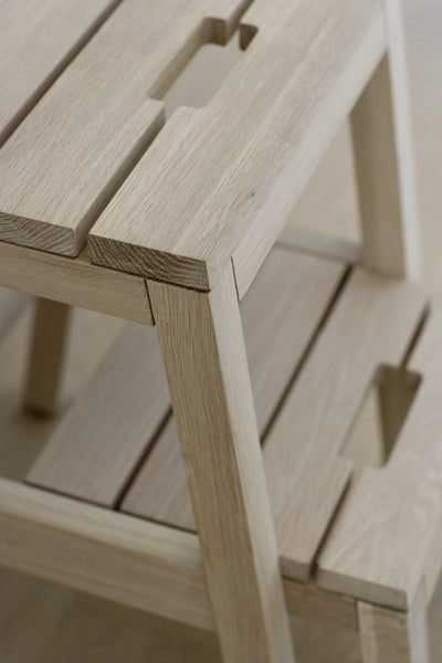 Dania Step Ladder By Skagerak, showing closeup view of dania step ladder in live shot.