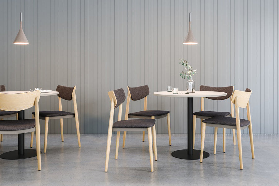 Dante Chair by B&T, showing dante chairs in live shot.