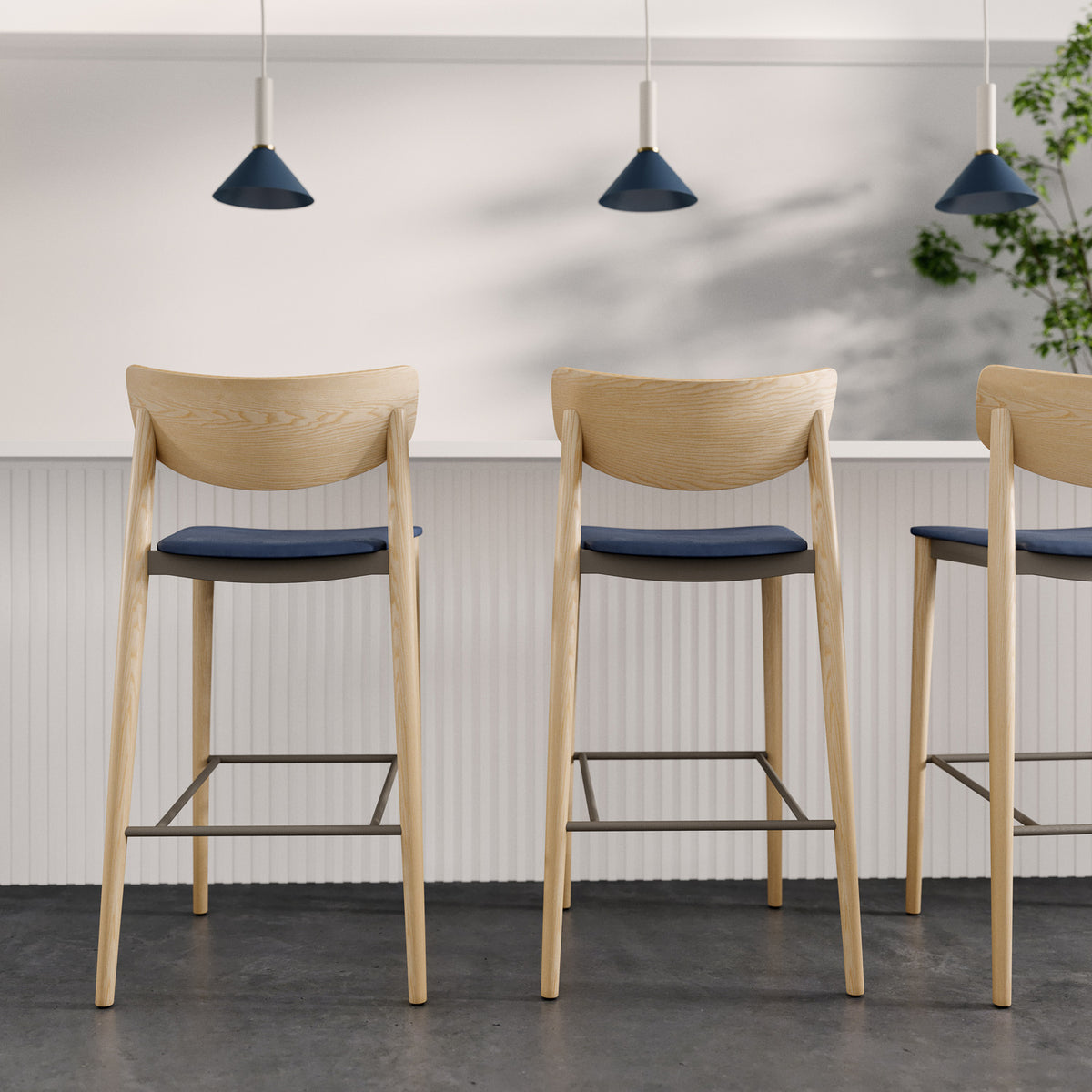 Dante Stools by B&T, showing dante stools in live shot.