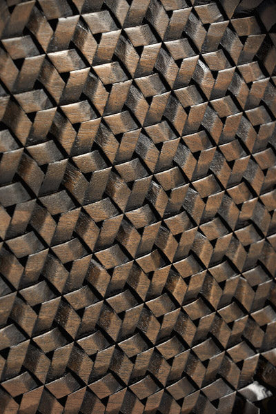 Dark Brown Tampa Boards (set of 3) by Ethnicraft, showing closeup view of tampa boards.