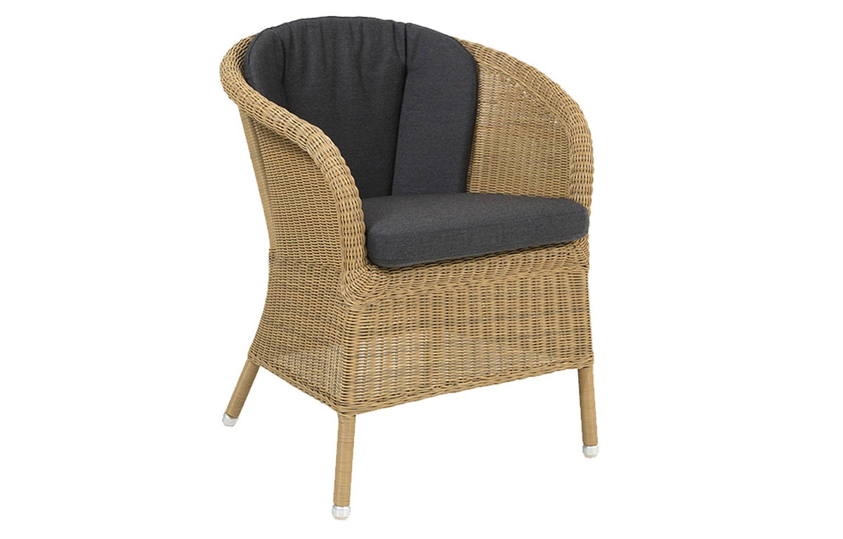 Derby Arm Chair by Cane-Line - Natural Weave, Black Natte Seat/Back Set.