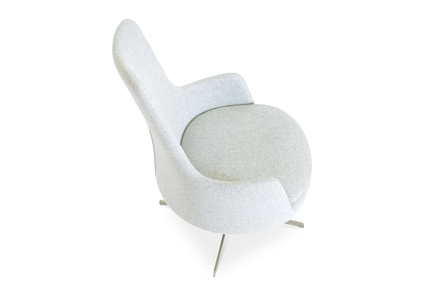 Dervish 4 Star Lounge Arm Chair by SohoConcept, showing top view of dervish 4 star lounge arm chair.