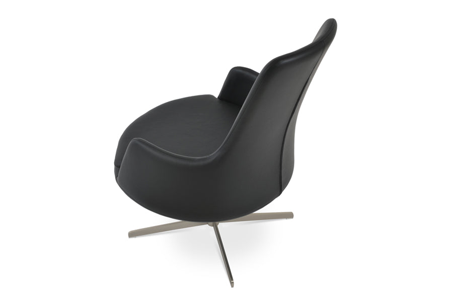 Dervish 4 Star Lounge Arm Chair by SohoConcept, showing back view of dervish 4 star lounge arm chair.
