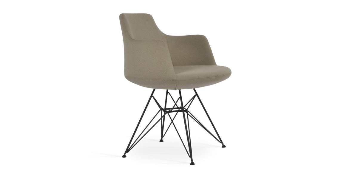 Dervish Tower Chair by SohoConcept, showing angle view of tower chair.