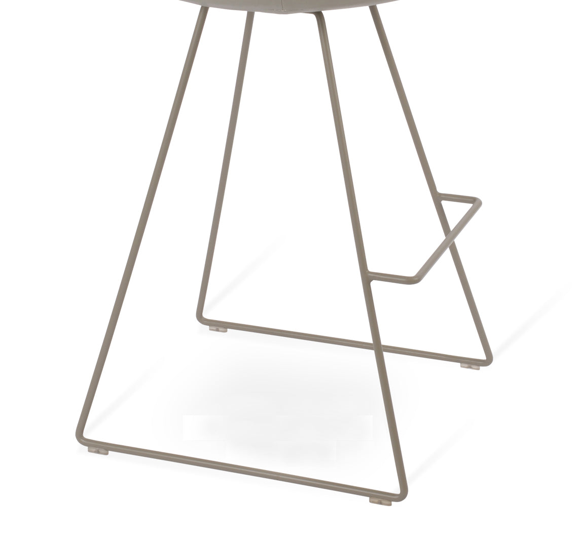 Dervish Wire Bar Stool by SohoConcept, showing closeup view of wire bar stool.