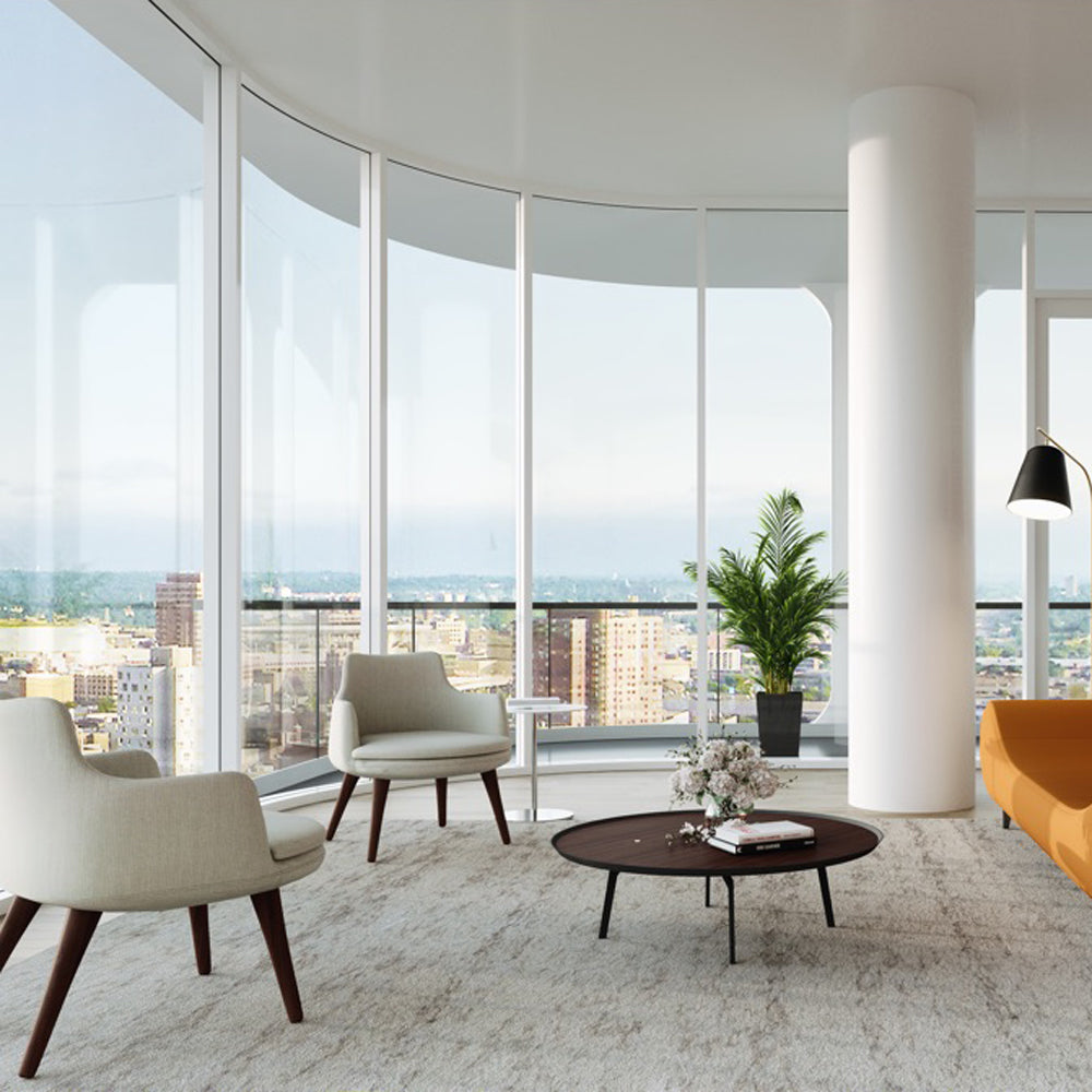 Dervish Wood Dining Chair by SohoConcept, showing wood dining chairs in live shot.