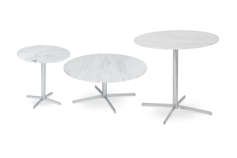 Diana Coffee Table by SohoConcept, showing front view of the diana coffee table & end table.