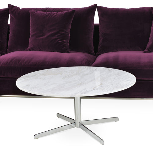 Diana Coffee Table by SohoConcept, showing diana coffee table with sofa.