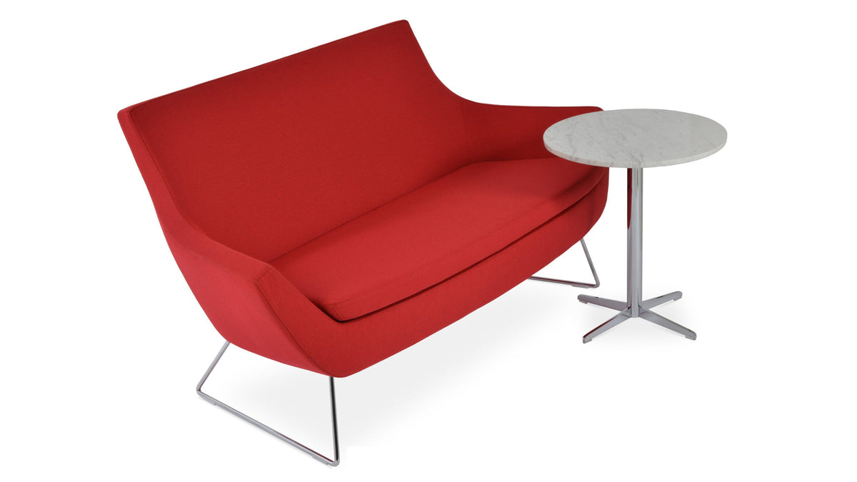 Diana End Table by SohoConcept, showing diana end table with sofa.