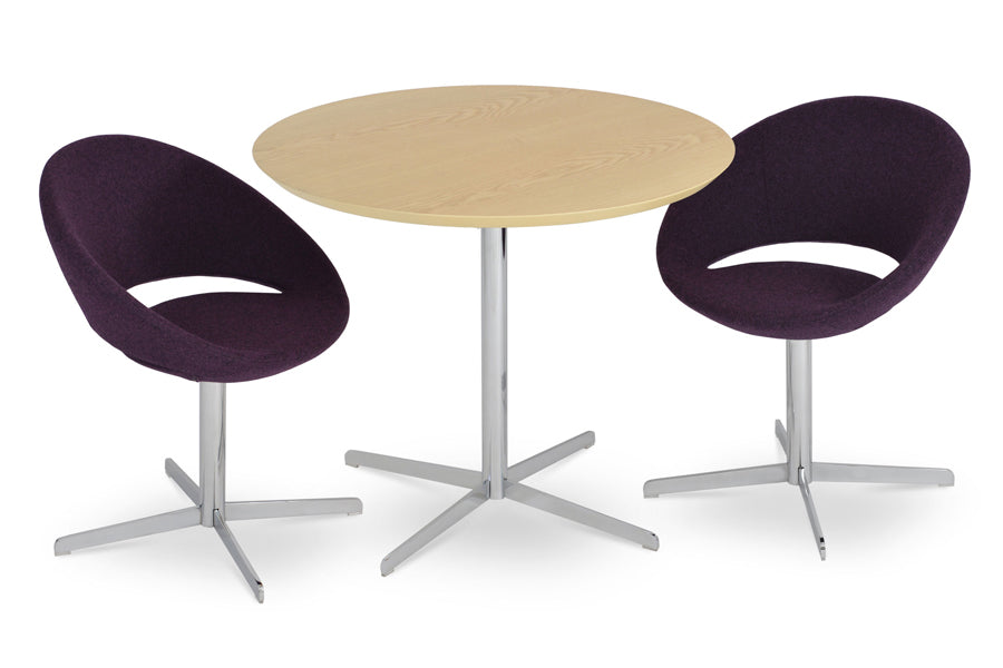 Diana Dining Table by SohoConcept, showing diana dining table with chairs.