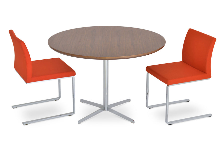 Diana Dining Table by SohoConcept, showing diana dining table with chairs.