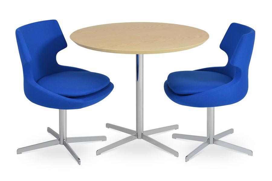 Diana Dining Table by SohoConcept, showing diana dining table with chairs.