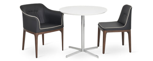 Diana Dining Table by SohoConcept, showing diana dining table with chairs.