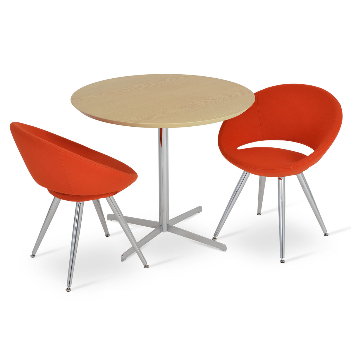 Diana Dining Table by SohoConcept, showing diana dining table with chairs.