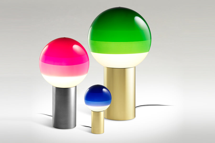 Dipping Table Lamp by Marset, showing dipping table lamps in live shot.