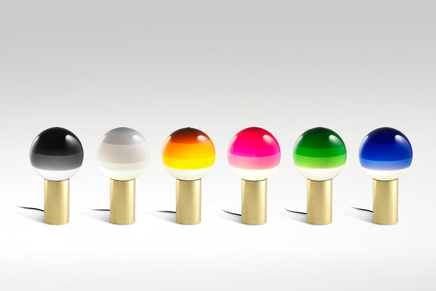 Dipping Table Lamp by Marset, showing dipping table lamps in live shot.