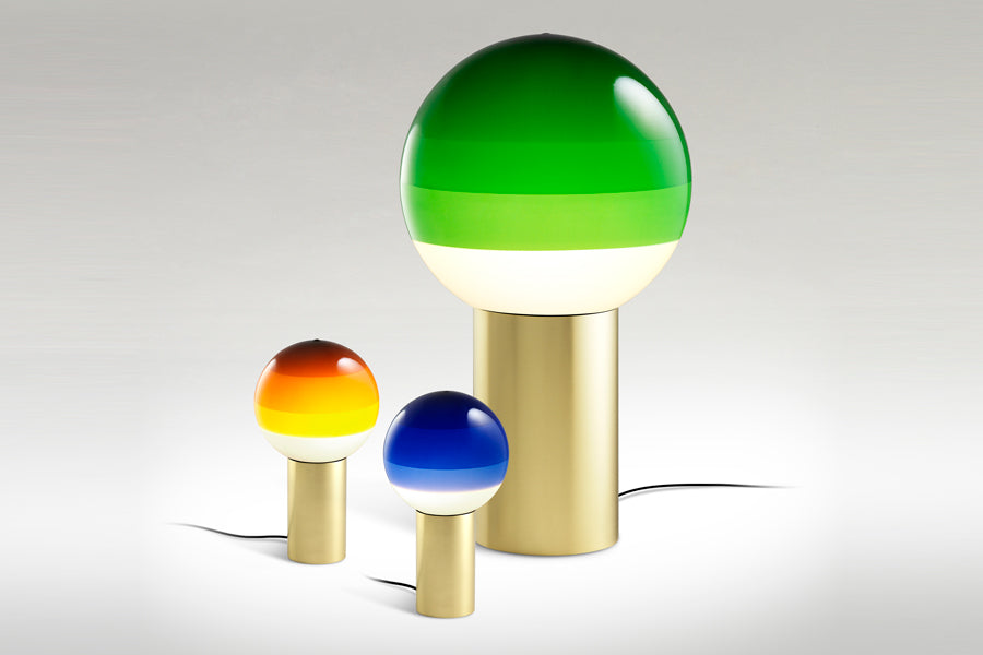 Dipping Table Lamp by Marset, showing dipping table lamps in live shot.