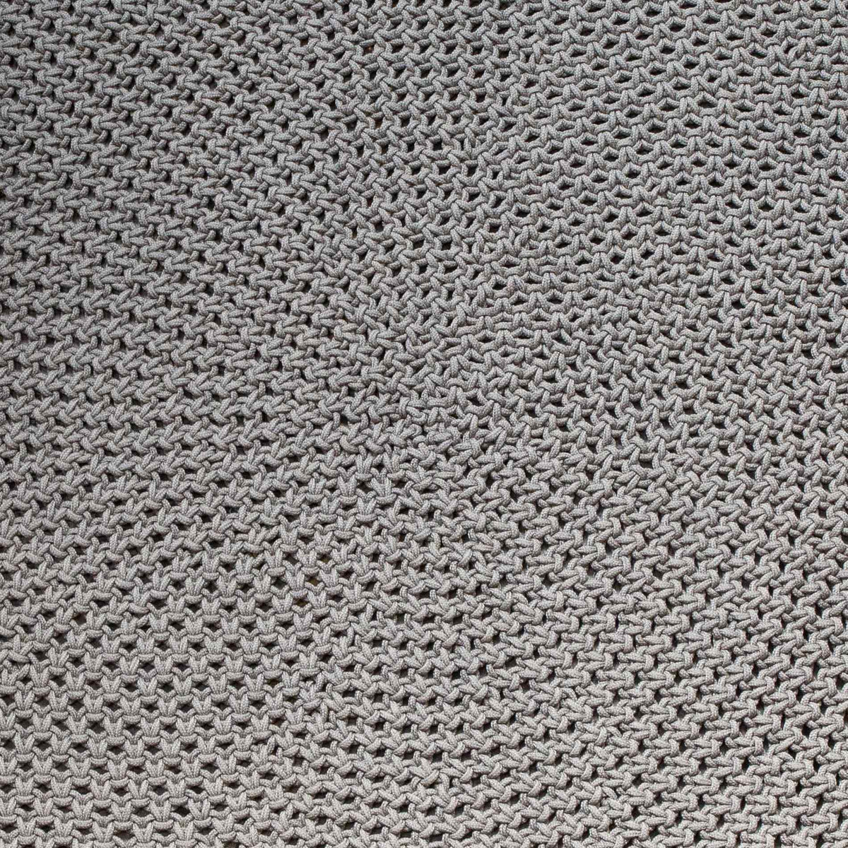 Discover Outdoor Rug by Cane-Line, showing closeup view of discover outdoor rug in taupe soft rope.