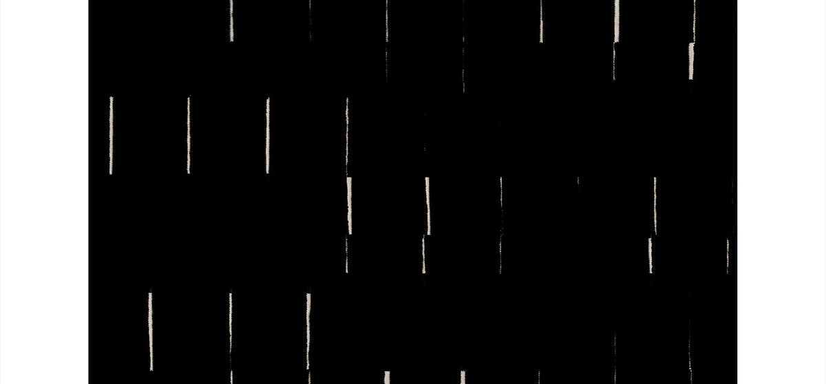 Dizo DO100 Rug by Second Studio, showing closeup view of dizo do100 rug by second studio in black & white.