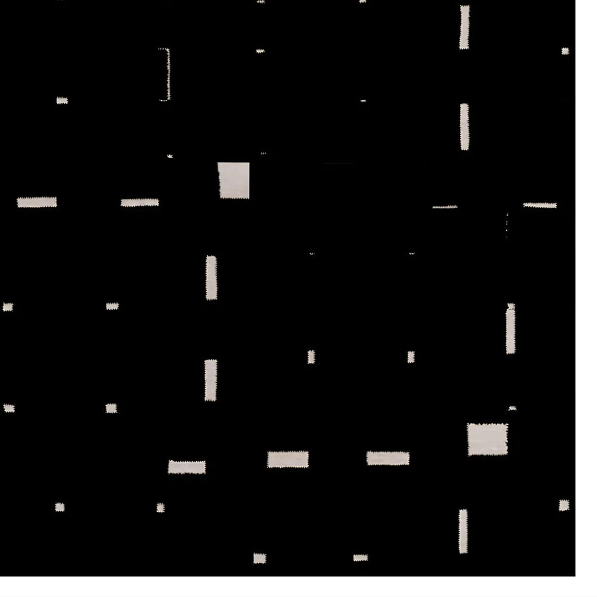 Dizzasco DO150 Rug by Second Studio, showing closeup view of dizzasco do150 rug by second studio in black & white.