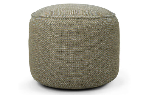 Donut Outdoor Pouf by Ethnicraft - Mocha Check Fabric.