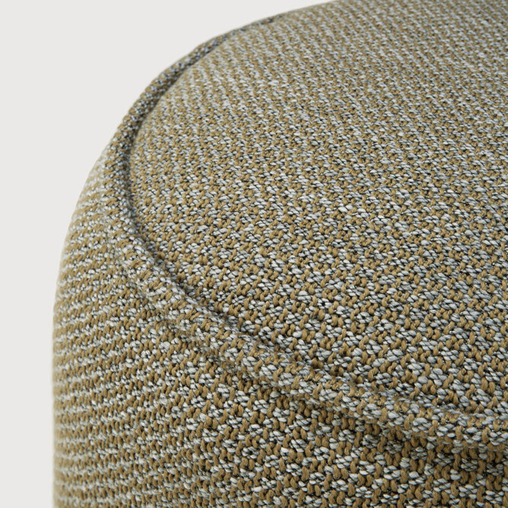 Donut Outdoor Pouf by Ethnicraft, showing closeup view of donut outdoor pouf.