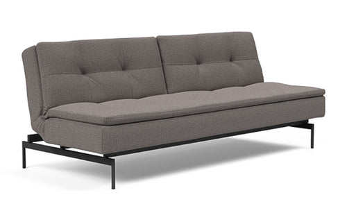 Dublexo Black Pin Sofa Bed by Innovation - 521 Mixed Dance Grey (stocked).