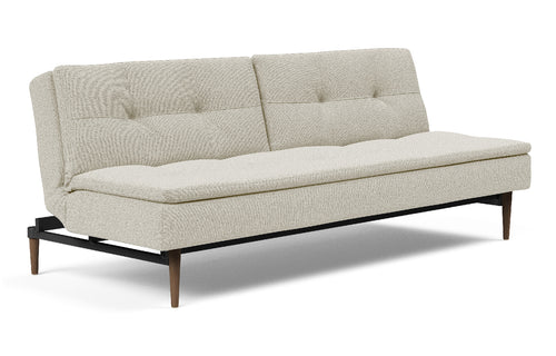 Dublexo Styletto Dark Wood Sofa Bed by Innovation - 527 Mixed Dance Natural (stocked).