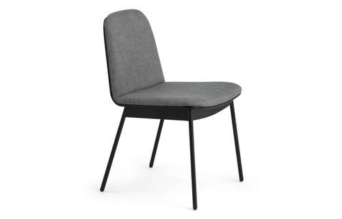 Duet Chair by m.a.d. - Black Base with Black Ash/Pewter Grey Seat.