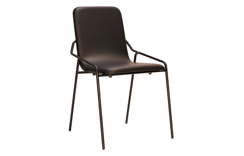 Dupont Chair by B&T - Black RAL Steel Frame *, Black Bugatti Eco-Leather *.