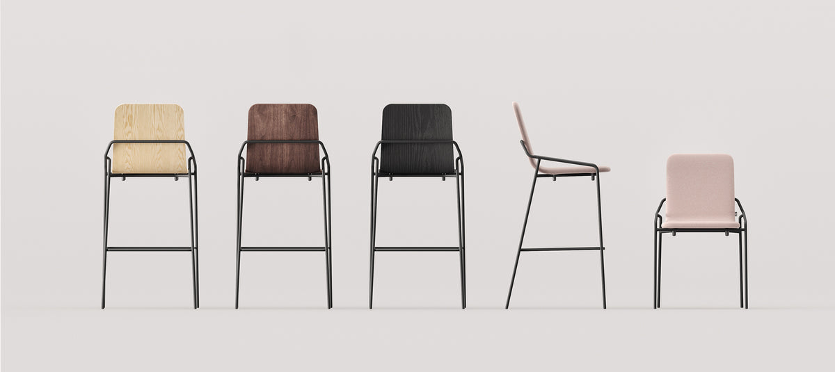 Dupont Stool by B&T, showing dupont stools in live shot.